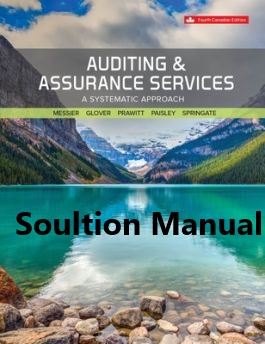 [Solution Manual] Auditing and Assurance Services fourth Canadian edition by Messier - Word